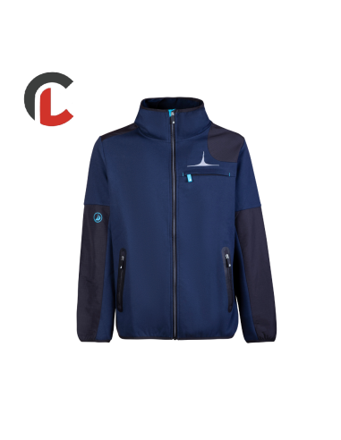 felpa blu zip intera Stellar cotone poliestere Tg.L