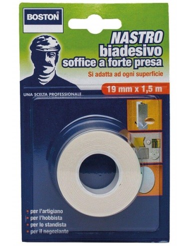 BOSTON NASTRO BIADESIVO FORTE 19mm X 1,5m